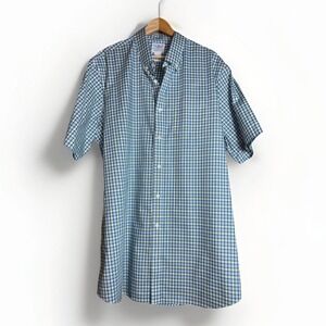 L.L Bean Men's Plaid Short Sleeve Button Up Shirt Men's Size LT Traditional Fit